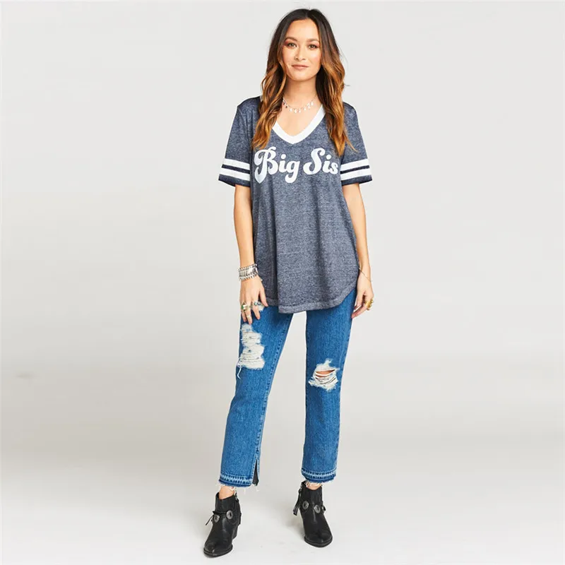 New Women Ladies Summer Casual T-shirt Sister Short Sleeve Big Shirt Sisters T-shirt Friends Gifts Female Tops D8A61 (12)