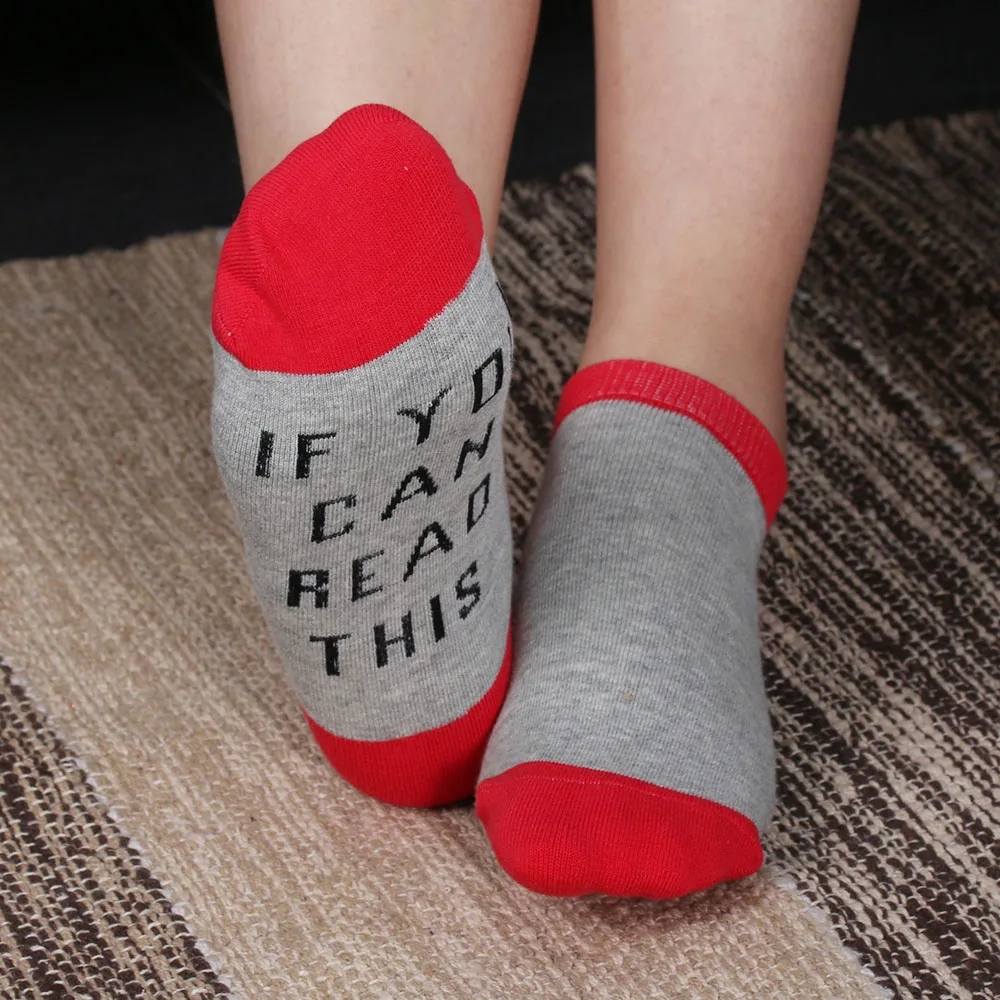 

2018 Fashion Hot sale Unisex cotton sock Casual Letter Printed Ankle High Socks breathable socks Low Cut Short Sock Funny Socks