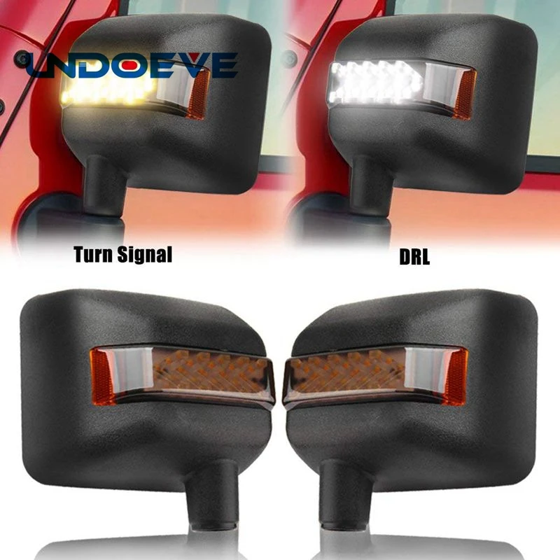 Undoeve 2pcs left + Right Side Mirror Cover with LED Arrow Design Turn