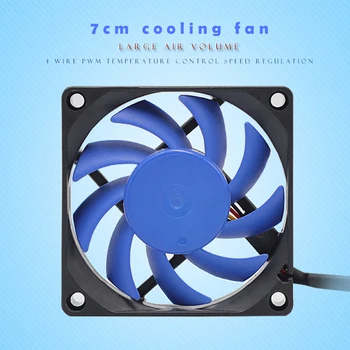 

7cm cooling fan small chassis cooling AMD CPU cooling fan 7015 fan 4 pin PWM temperature control