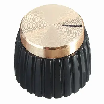 

TOP!-10x Guitar AMP Amplifier Knobs Push-on Black+Gold Cap for Marshall Amplifier
