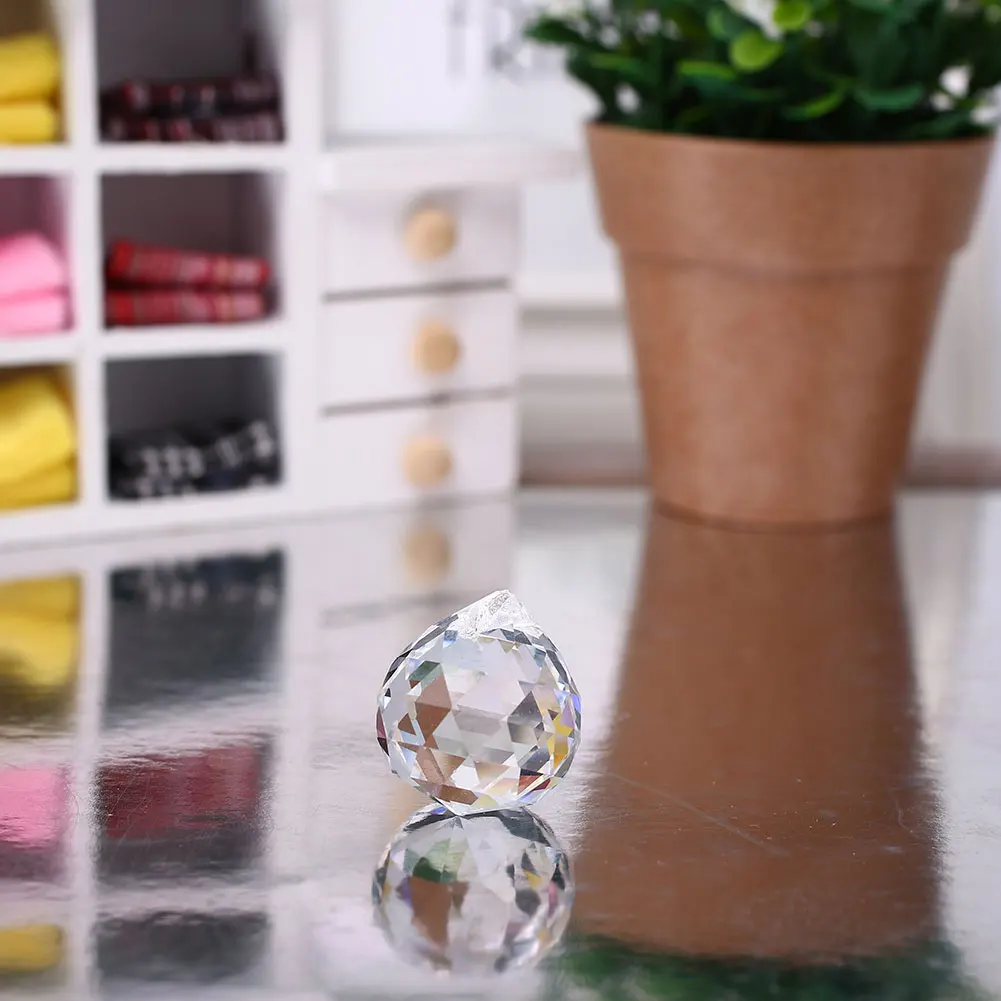 

20mm Clear Glass Crystal Ball Hanging Prism Suncatcher Lamp Pendant Wedding