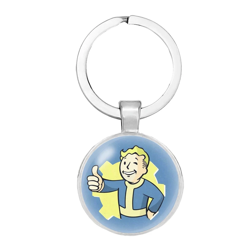 19 стиль Fallout Нюка Кола брелок llavero Стекло и сплава Для мужчин женский модные