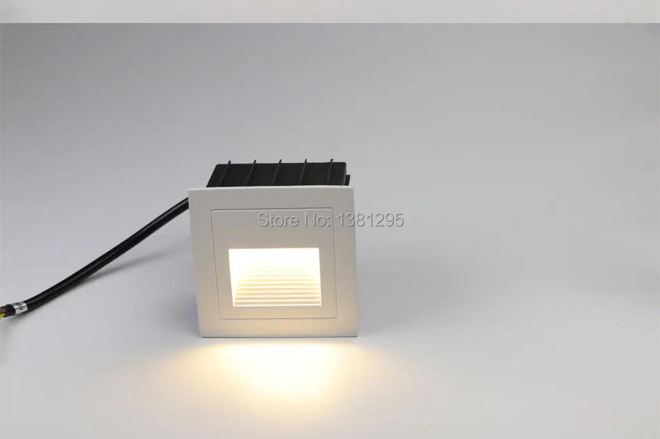 Lâmpada da Escada de Parede ao ar Livre Passo Praça Impermeável Footlight Recesso Laminado Piso Terraço Iluminação Branco Preto Led Luz Ip65 16 ip65 impermeável footlight recesso lâmpada da escada