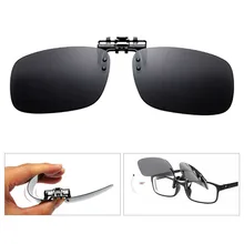 Клип на очки для глаз ночного видения Поляризованные линзы для вождения солнцезащитные очки Флип анти УФ блики солнцезащитные очки для близоруких линз-желтый