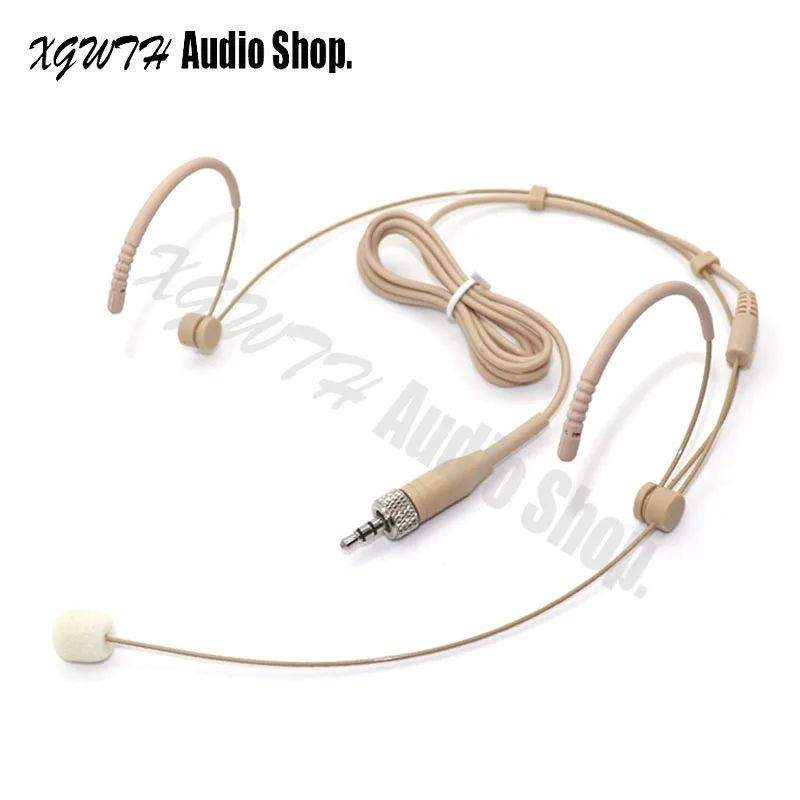 Бежевая гарнитура конденсаторный микрофон речевой для передатчика Sennheiser с