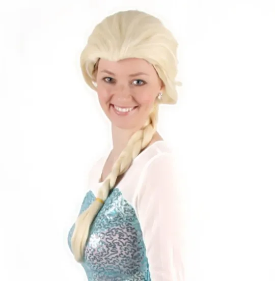 elsa long wig