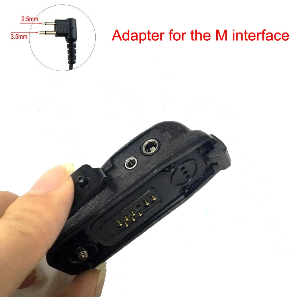 Walkie Talkie Audio Adapter For Motorola XPR6550 P8268 P8200 338D APX4801 Adapter For M Interface 2Pin Headset Port Accessories gtwoilt walkie talkie button for motorola xir p8268 switch knob cap xpr6550 power switch knob cap p8200 fm cap channel cap