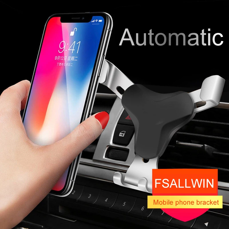 

Car Phone Holder Universal Air Vent Mount Clip Cell Holder For iPhone xs In Car No Magnetic Mobile Phone Stand Holder Smartphone
