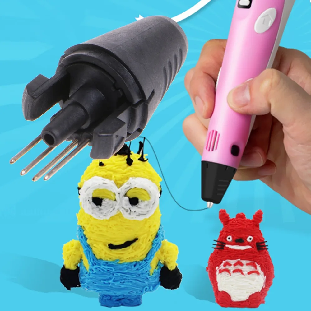 3D Printing Pen Printer Pen Injector Head Nozzle For Second Generation 3D Printing Pen Parts Accessorie Insertion Nozzle Print Head 1.75mm Black