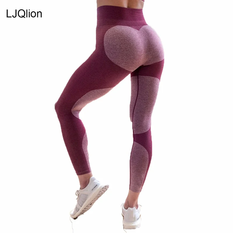 LJQlion 2019 Yoga Pants Women Push Up Professional Running