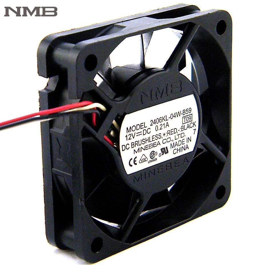 NMB 6015 6cm 2406KL 04W B59 12V 0.21A CPU cooling fan double ball