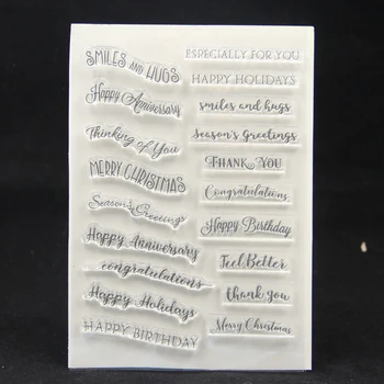 

ZFPARTY Banner sentiments Transparent Clear Silicone Stamp/Seal for DIY scrapbooking/photo album Decorative card making