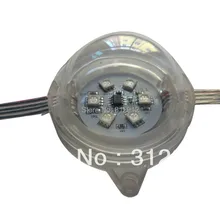 56 мм диаметр UCS1903led пиксельный модульный, инжекторного типа, 1,44 Вт, 6 шт. внутренние светодиоды, DC24V вход; IP68; прозрачной крышкой