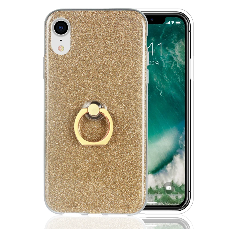 

JK Dream For iphone 8 7 6s plus 5s phone cases Cover Flash Powder + Ring Soft TPU Case for iPhone 6 7 8 plus Gliitter Phone Case