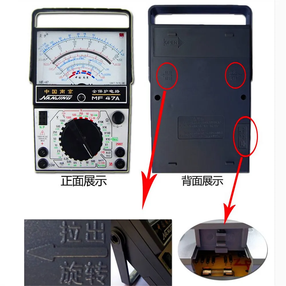 1 шт. Вольт Ом Amp AC DC механический Высокоточный фотометр аналоговый мультиметр с