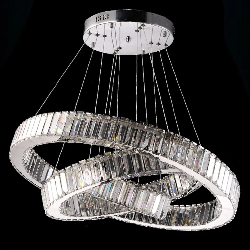 

New modern LED rectangular chandelier lightinglustres de cristal LED Light