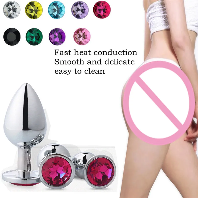3PCS S/M/L Size Stainless Steel Metal Anal Plug Dildo Sex Toys Butt Hot Erotic for Woman Dropshipping adult toy #F |