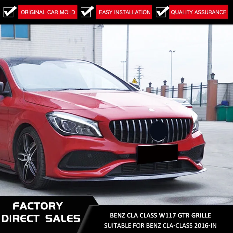 

For Mercedes-Benz CLA Class W117 CLA63 2016-IN GTR Grille Racing Grills High Quality ABS Auto Accessories
