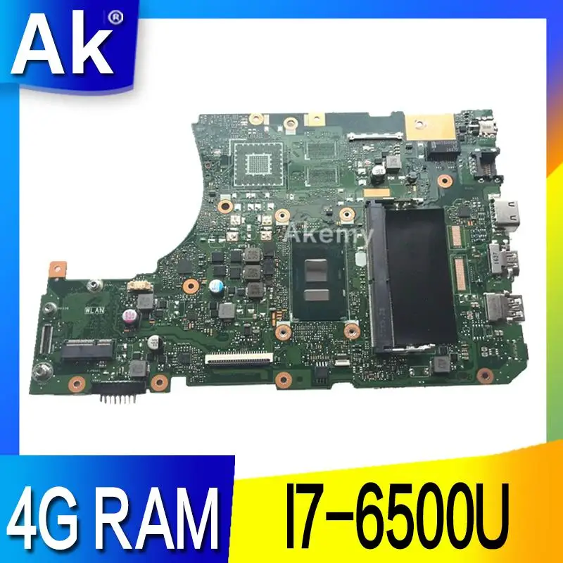 

AK X556UA/X556UV Laptop motherboard for ASUS X556UA X556UV X556UAM X556UJ X556U X556 Test original mainboard 4G RAM I7-6500U