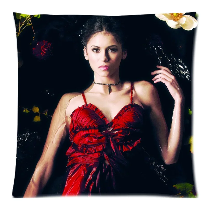 Nina Dobrev Pattern Square 18X18inch Sofa Decorative Throw Pillow Case Home Cotton Line Cushion cojines Covers | Дом и сад