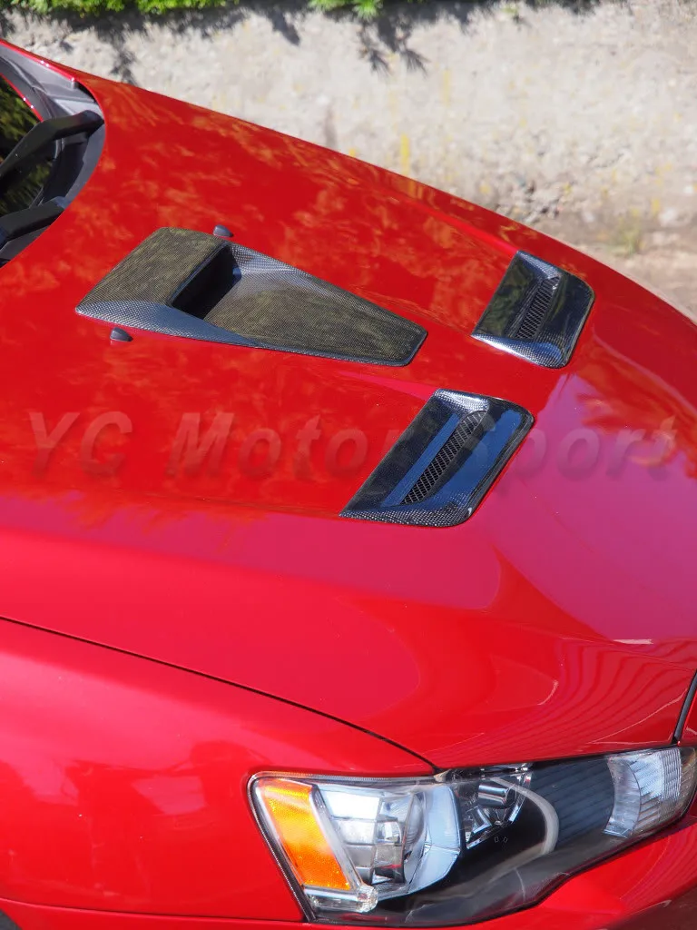 2 шт. вентиляционные отверстия для капота 2008 2012 Evolution EVO X 10|carbon fiber hood|carbon hood ventshood