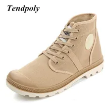 Популярная мужская парусиновая обувь; модные высокие ботильоны; удобная повседневная парусиновая обувь на толстой подошве; удобные ботинки на шнуровке для мужчин