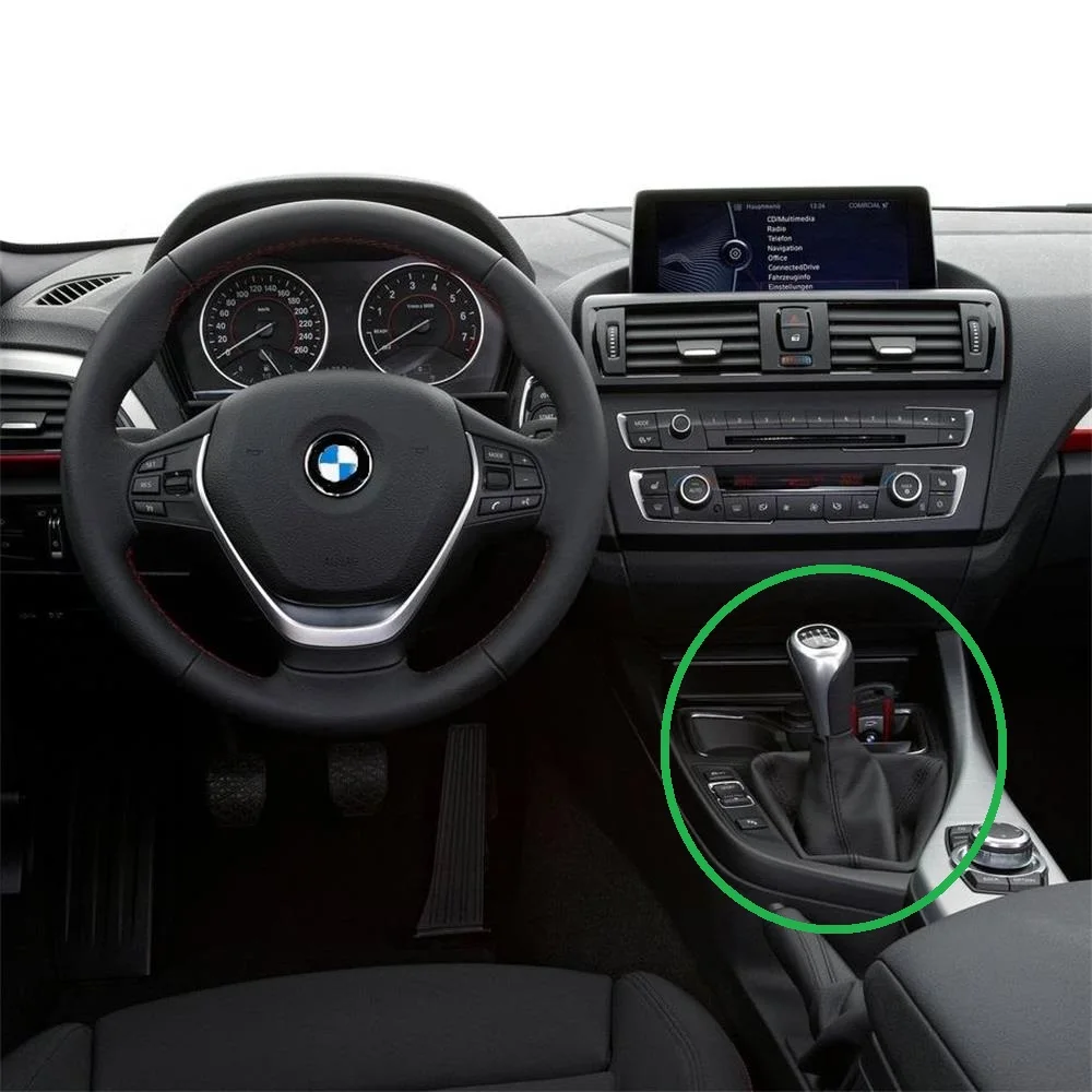Для хэтчбеков BMW серий 1 F20 F21 2011 2012 2013 авто-Стайлинг 5 Скорость Шестерни Рычажная ручка рукоятка рычага переключения передач с кожаные ботинки