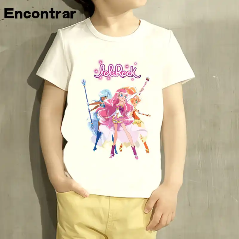 男の赤ちゃん 女の子lolirock魔法少女漫画のデザインtシャツ子供カジュアル半袖トップス子供かわいいtシャツ Hkp5142 T Shirts Aliexpress