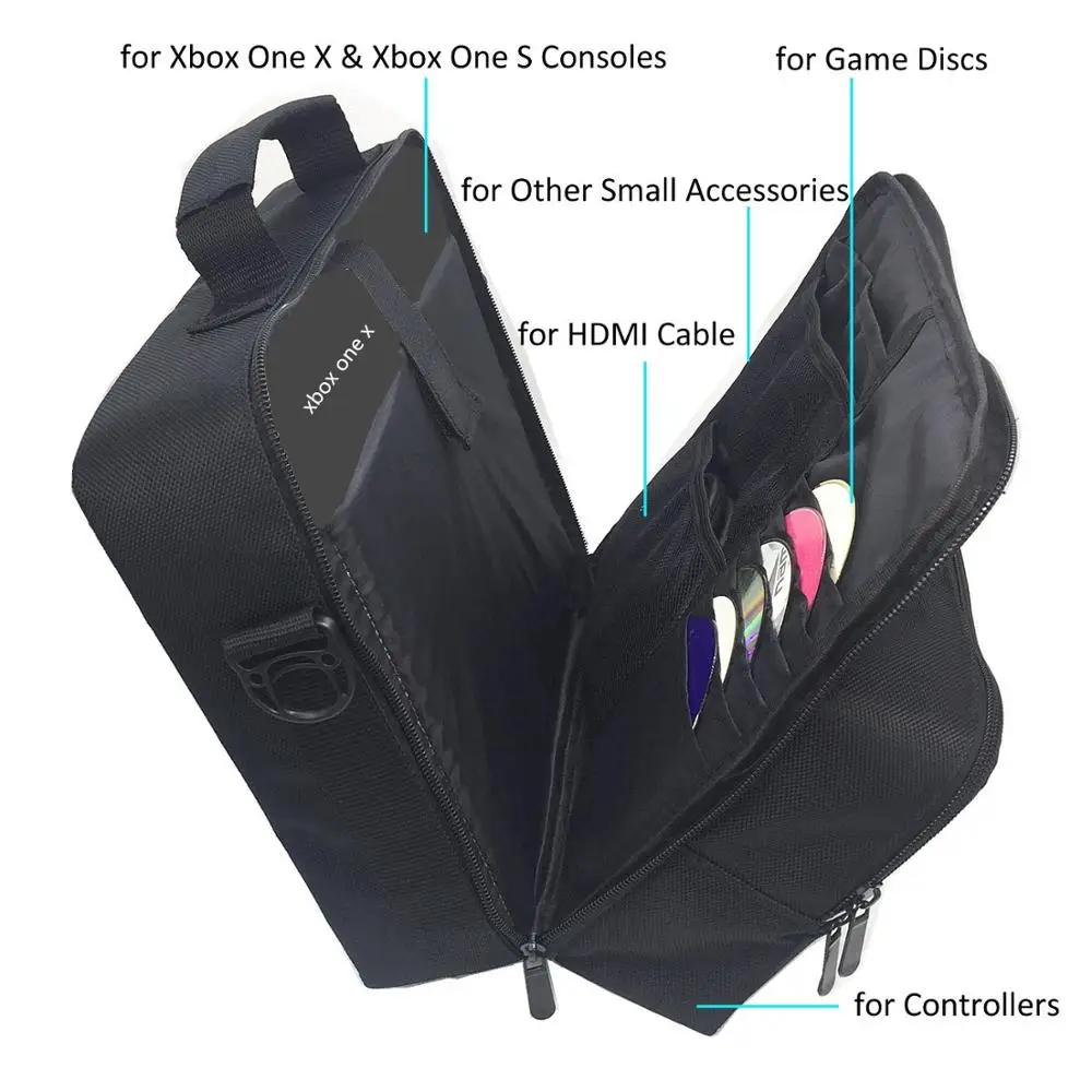 Многофункциональная дорожная сумка чехол для Xbox one X ONEX консоль и аксессуары