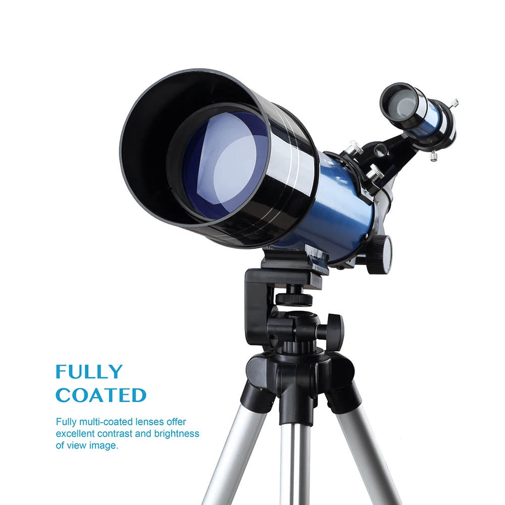 F40070m telescópio astronômico monocular com tripé refrator
