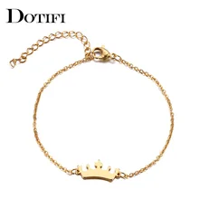 DOTIFI браслет из нержавеющей стали для женщин и мужчин с мультяшным Кромом золотистого и серебристого цвета Pulseira Feminina Lover's обручальные ювелирные изделия