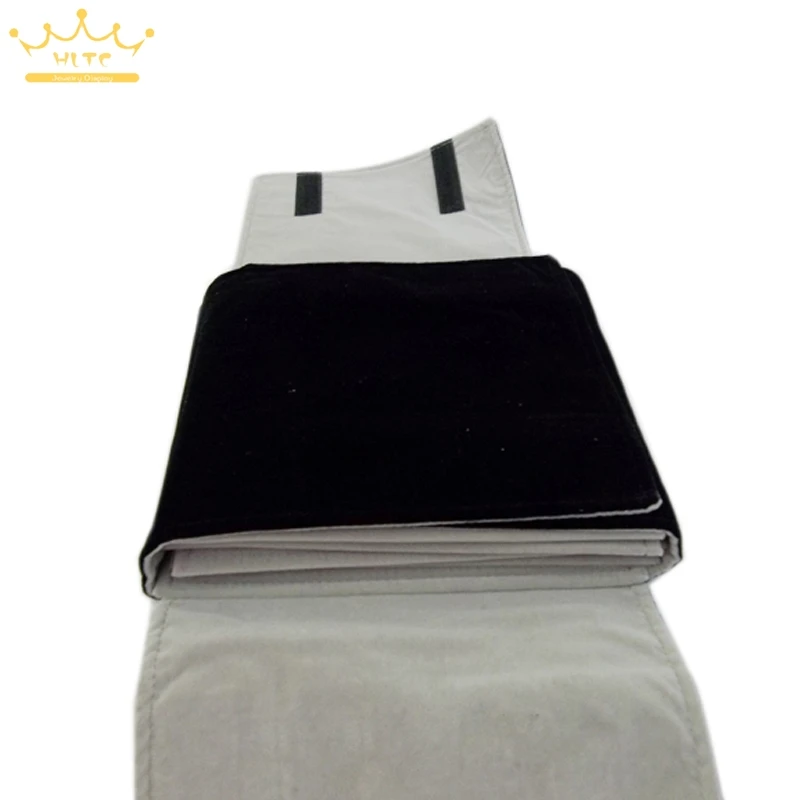 Diamond Wedding Jewelry Storage Case Black Velvet 5 layers Fine Jewelry Travel Roll Bag for Exhibitor Jewelry Casket