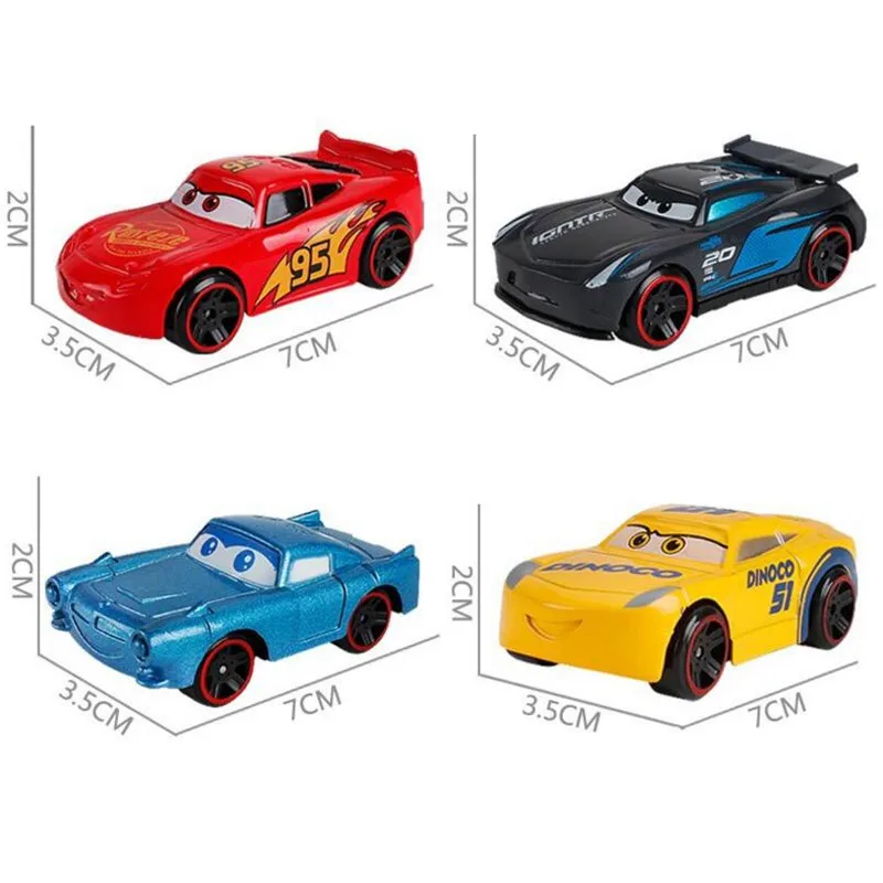 Disney Pixar Cars 3 черный шторм Джексон Diecasts Металл транспортных средств Mcqueen игрушки с 6 шт. Pixar автомобили игрушки для детей