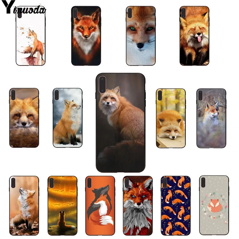 Yinuoda лиса Спящая в снегу DIY печать рисунок чехол для телефона оболочка для iPhone 6S 6plus 7plus 8 8Plus X Xs MAX 5 5S XR
