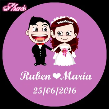 

100pcs Personalized Wedding Favor Tag Gift Tags Bridal Shower Self-Adhesive Stickers Favor Paper Sticker Wedding Decoration Boda