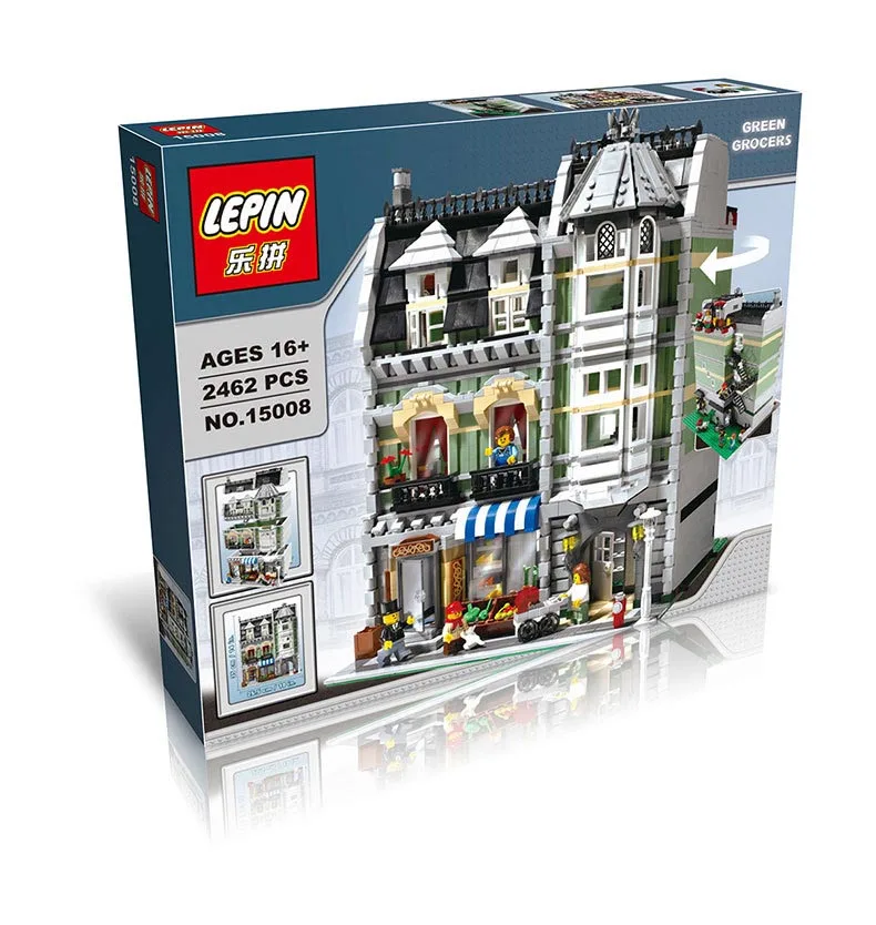 

Lepin 15008 2462Pcs City Street Green Grocer Model Building Kits Blocks Bricks Compatible Educational toys 10185
