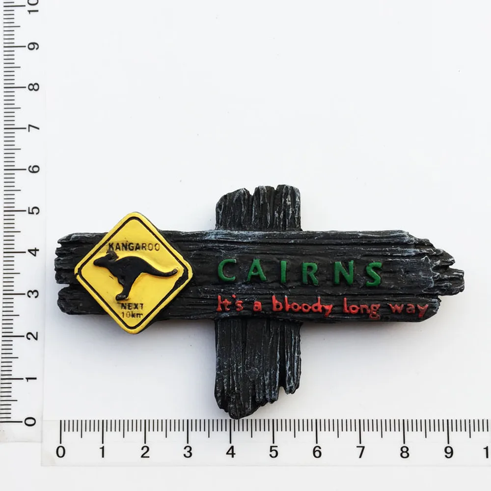 

BABELEMI Hot Australian Tourist City Cairns Fridge Magnet Australia Road Sign Refrigerator Magnets Sticker Home Decoratioins