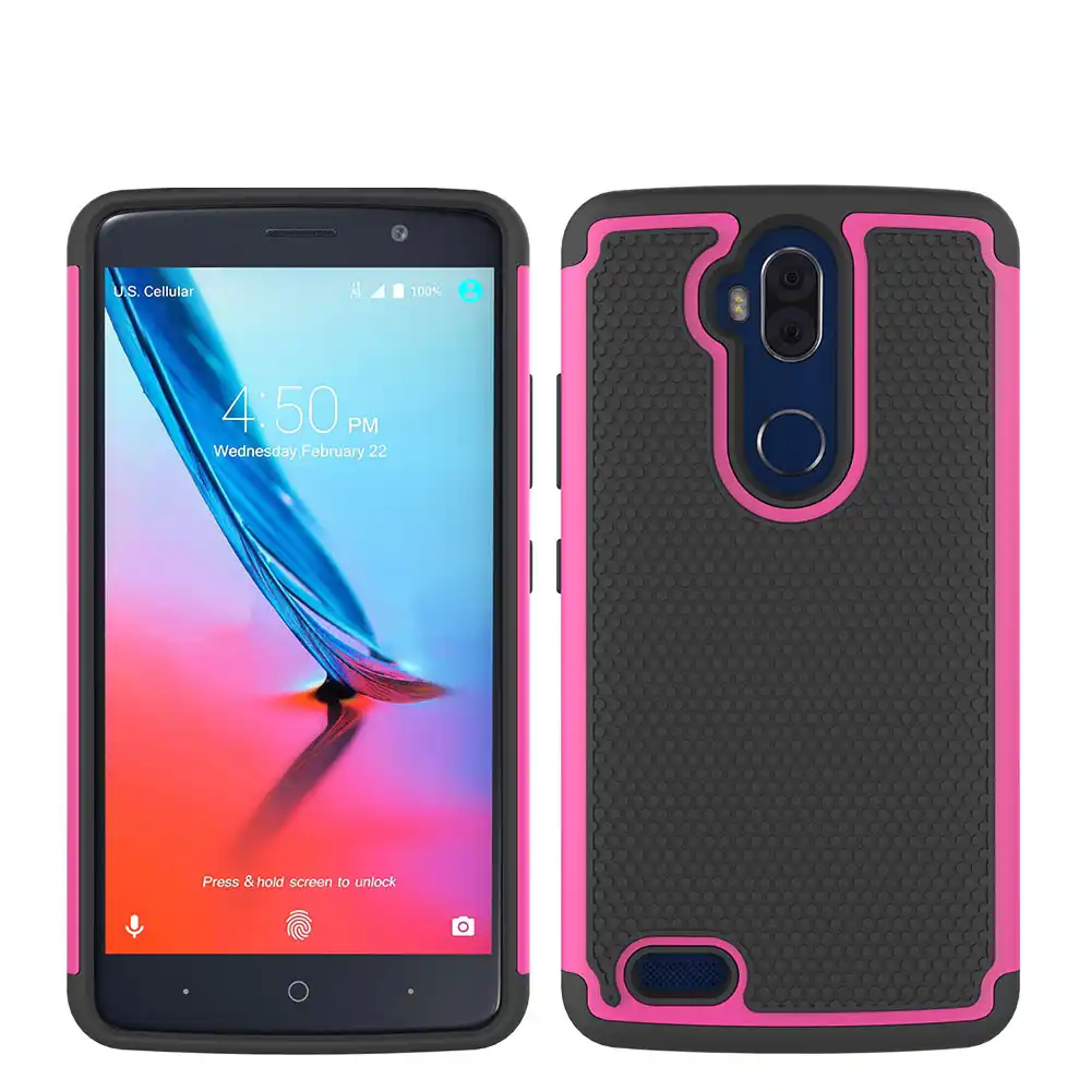 Para Zte Blade Max 3 Doble Capa Hibrida Caso Armadura Pesada Cubierta Rigida A Prueba De Choques Para Zte Blade Max 3 Z986u Z986dl Covers For Zte Armor Casecover For Aliexpress