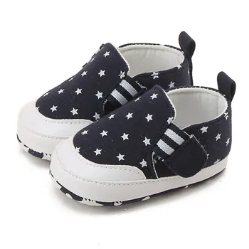 

Summer Lovely Baby Stars Pattern Soft Slip-on Bottom Walking First Walkers Boys Girls Anti-Slip Sneakers Shoes