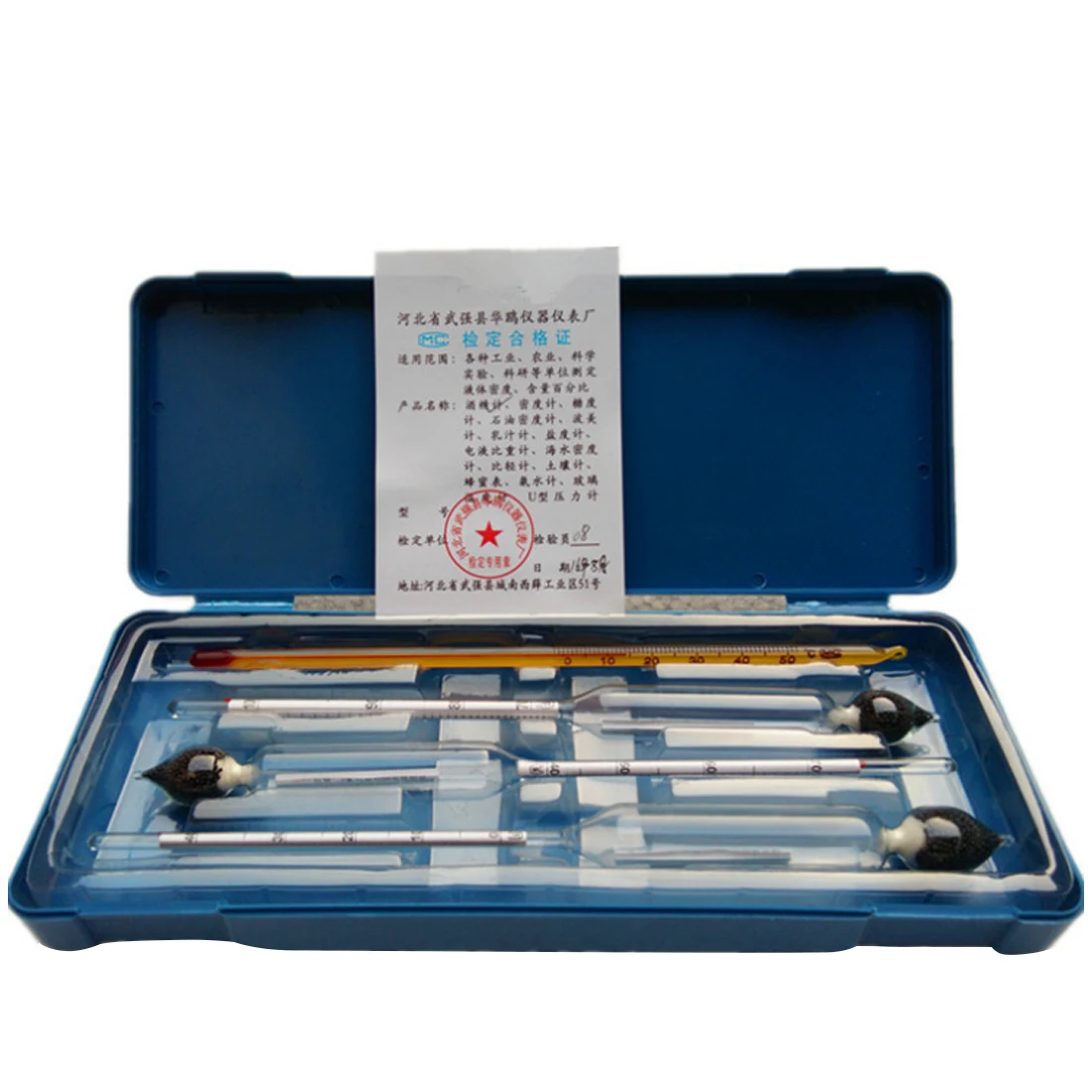 

3 Pcs 0-100% Hydrometer Alcoholmeter Tester Set Alcohol Concentration Meter + Thermometer