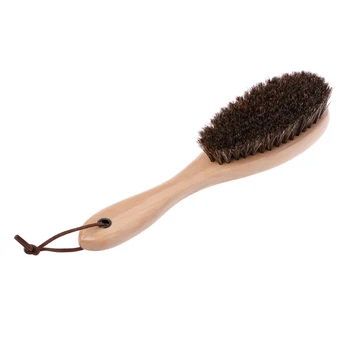 

High Quality Genuine Horsehair Brush Boot Shoe Shine Cleaner Polish Overcoat Won`t Damage HT0803