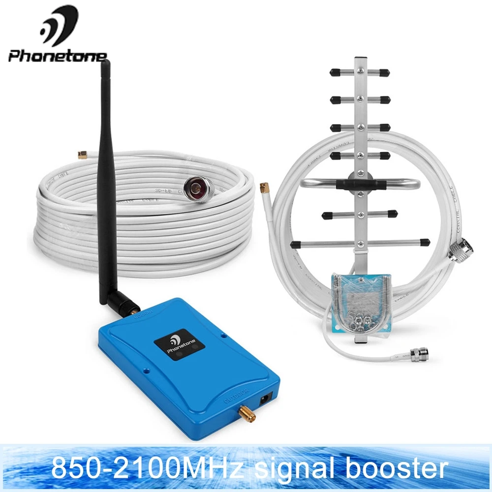 

Intelligent 3G mobile Signal booster 2100/850Mhz WCDMA GSM signal Repeater 70dB 2/3g cellular signal booster amplifier Amplifier