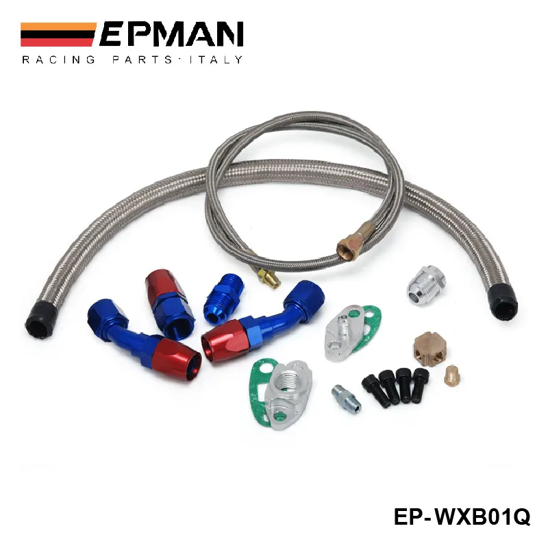 36 4-AN 1/8 NPT OIL FEED FITTING LINE+17 10 AN TURBO OIL RETURN DRAIN LINE KIT EP-WXB01Q dorman 624 300 return transmission line