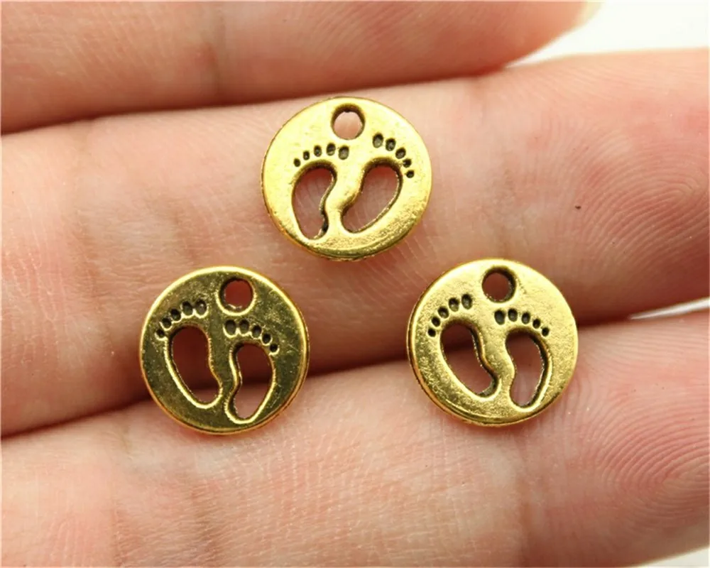 Buy WYSIWYG 15pcs 11x11mm Little Feet Charms Feet