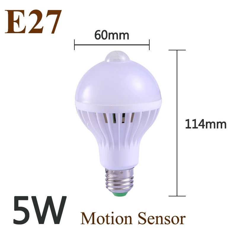 Motion Sensor 5W Светодиодный потолочный светильник с датчиком движения, потолочный светильник, 12 Вт, 18 Вт, 220 В, ночные лампы для лестниц, коридоров, ванной комнаты, Домашний Светильник ing White - Цвет корпуса: Motion Sensor 5W