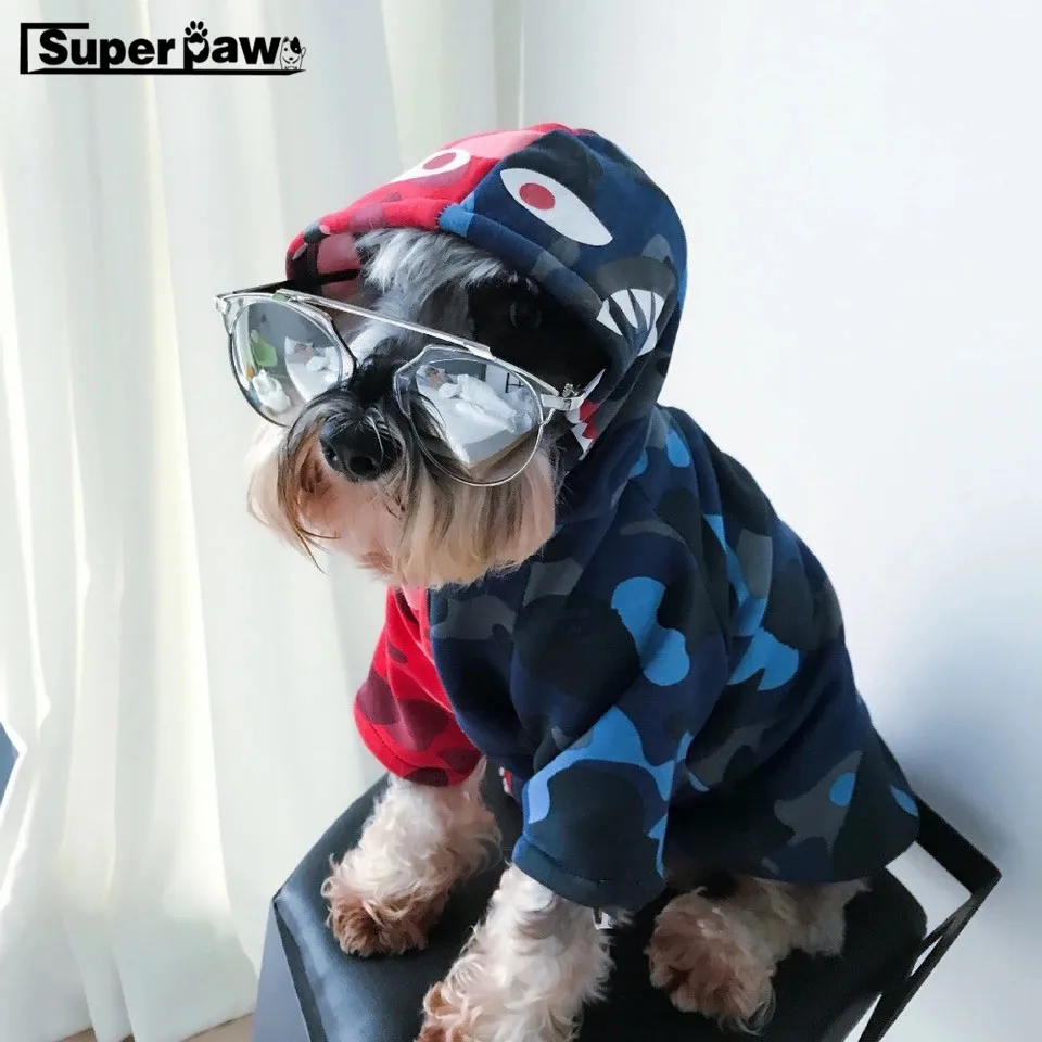 

New Dog Clothes Pet Puppy Soft Cotton Hoodie Coat Bulldog Schnauzer Chihuahua Jacket for Dogs Cats In Winter Keeping Warm AQC21