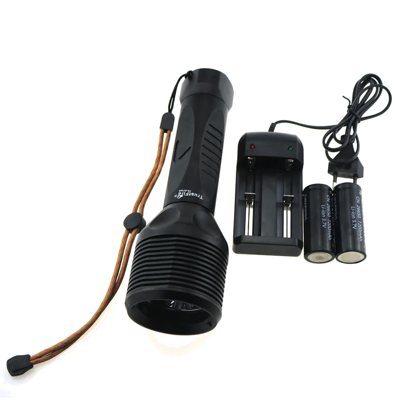 

60W 6000 Lumen Underwater 100m Trustfire DF005 Diving Flashlight 5 x CREE L2 LED 3-mode wateproof Torch+2*26650 battery+Charger