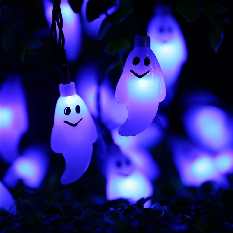 

Solar Powered String Light Outdoor Lighting 6M 30Leds Ghost Waterproof Garden Patio Yard Halloween Party Decor Lamps Christmas