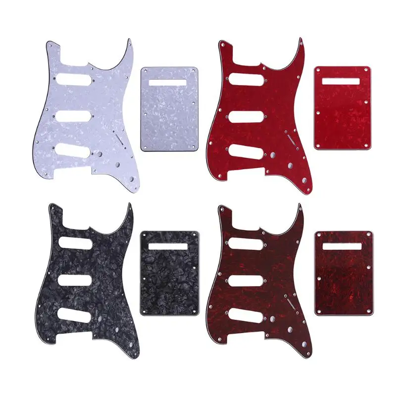 

SSS Guitar Pickguard Scratch Plate+ Back Plate for ST Style Electric Guitar Musical Instrument Guitar Parts High Quality